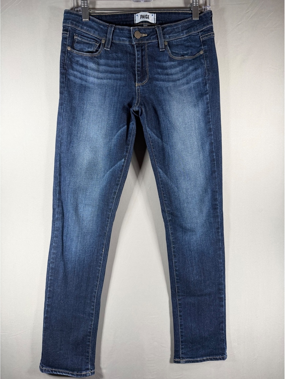 Paige Peg Skinny Jeans Size 27 Medium Blue Denim